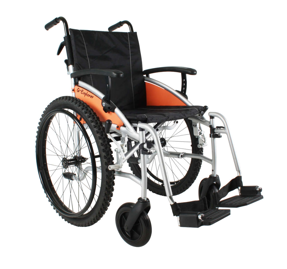 Excel G-Explorer Self Propel Wheelchair Silver Frame 20 inch Wide seat